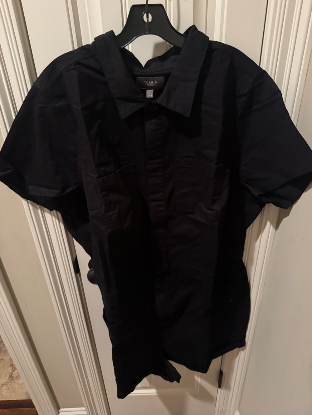 torrid Black Short-Sleeve Jumpsuit Romper